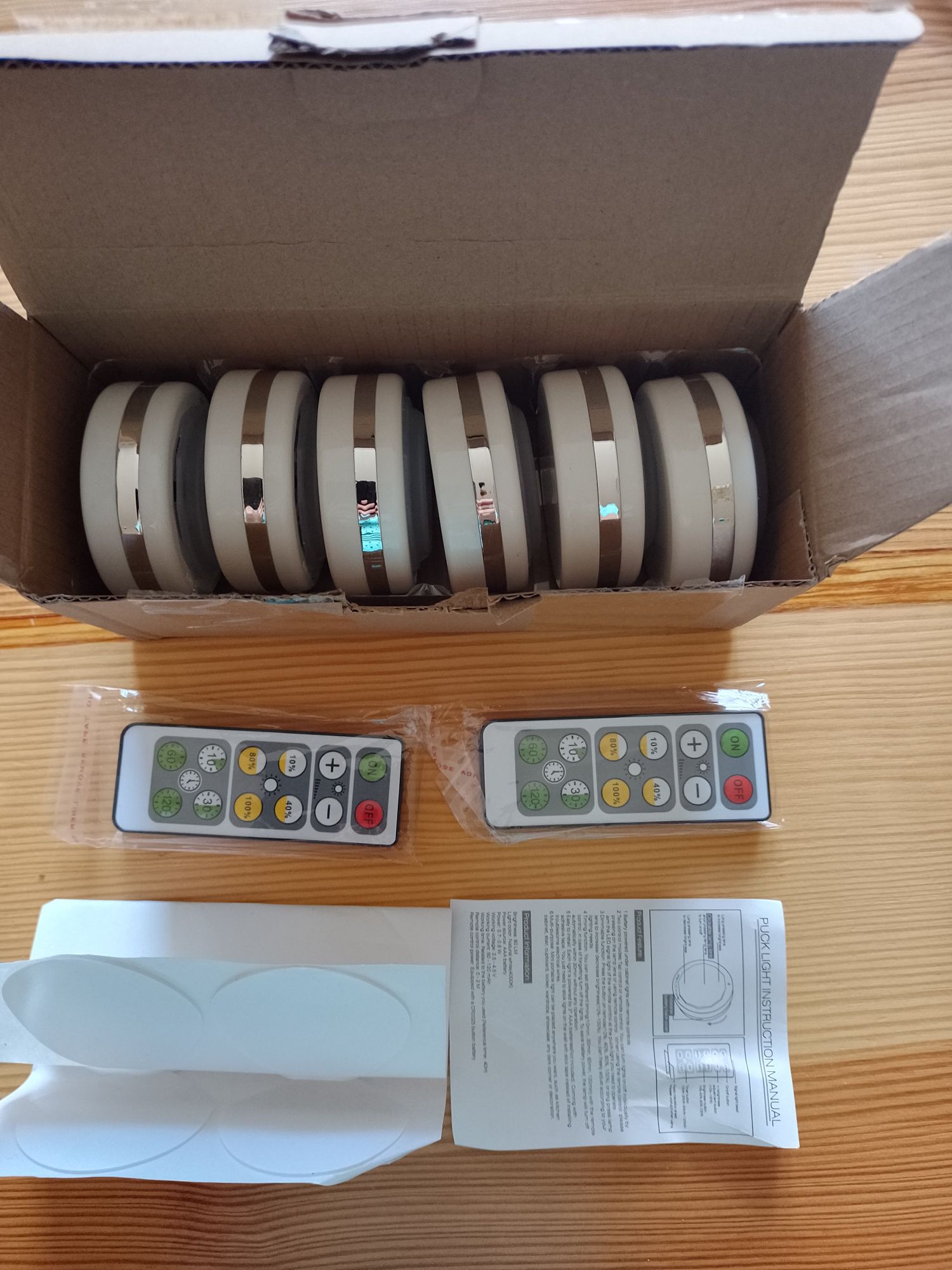Lampki LED na baterie z pilotami 6 sztuk