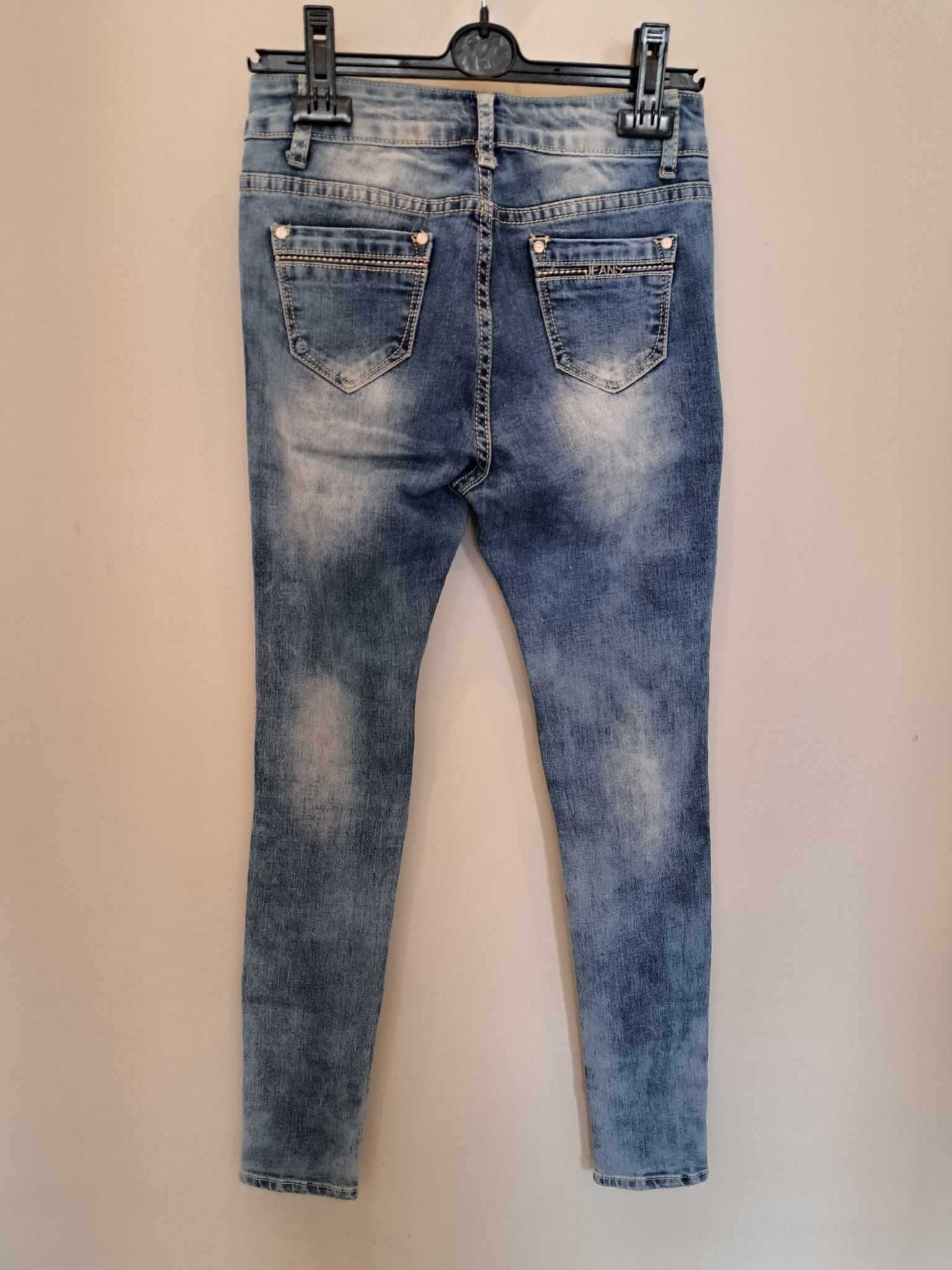 Denim Art spodnie jeansy damskie rurki r. 26/36