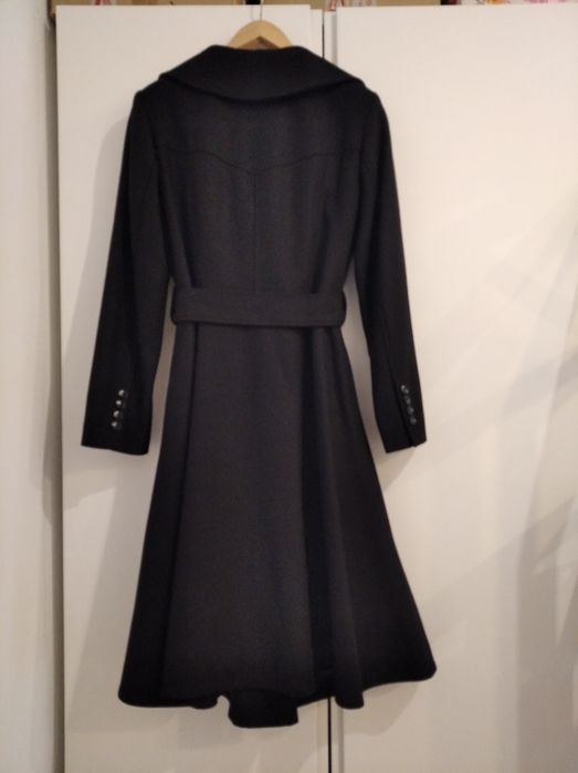 Płaszcz wełniany Marie Zelie Achillea czarny r.40