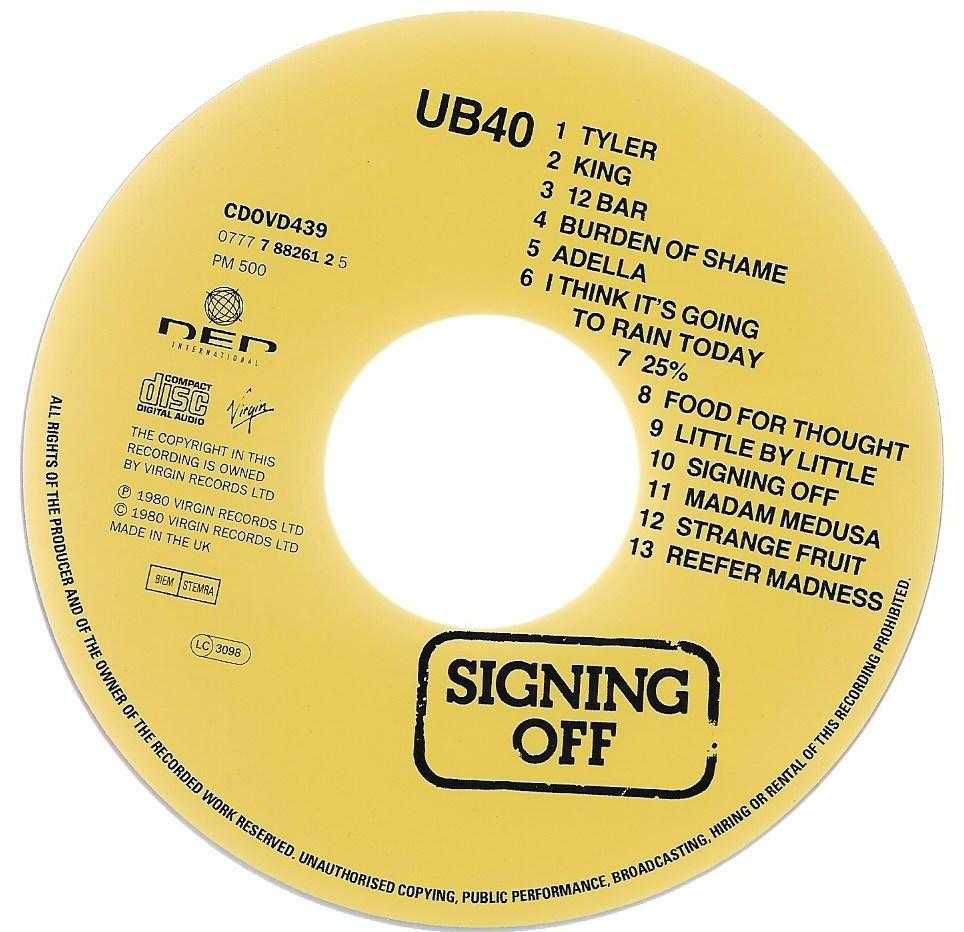 Ub 40 - - - - - Signing Off - - - - - CD