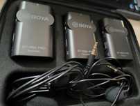 microfones sem fio de lapela BOYA