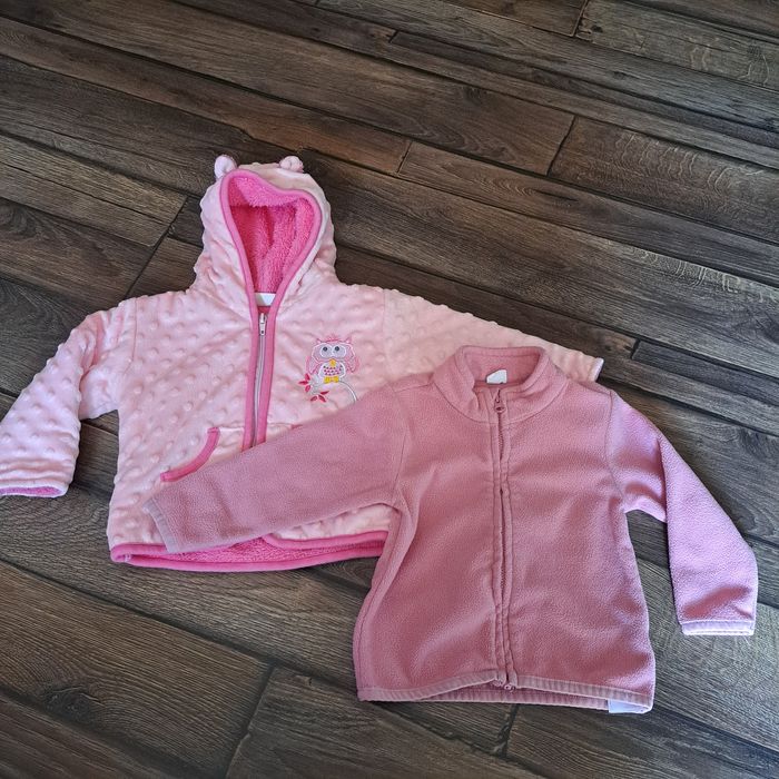 Bluza/kurteczka minky+polarek 80/86