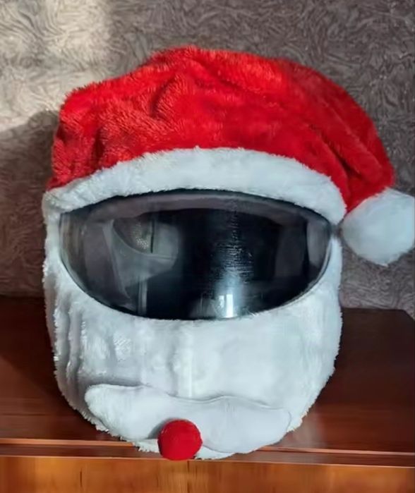 Capa Pai Natal para capacete de mota - novo