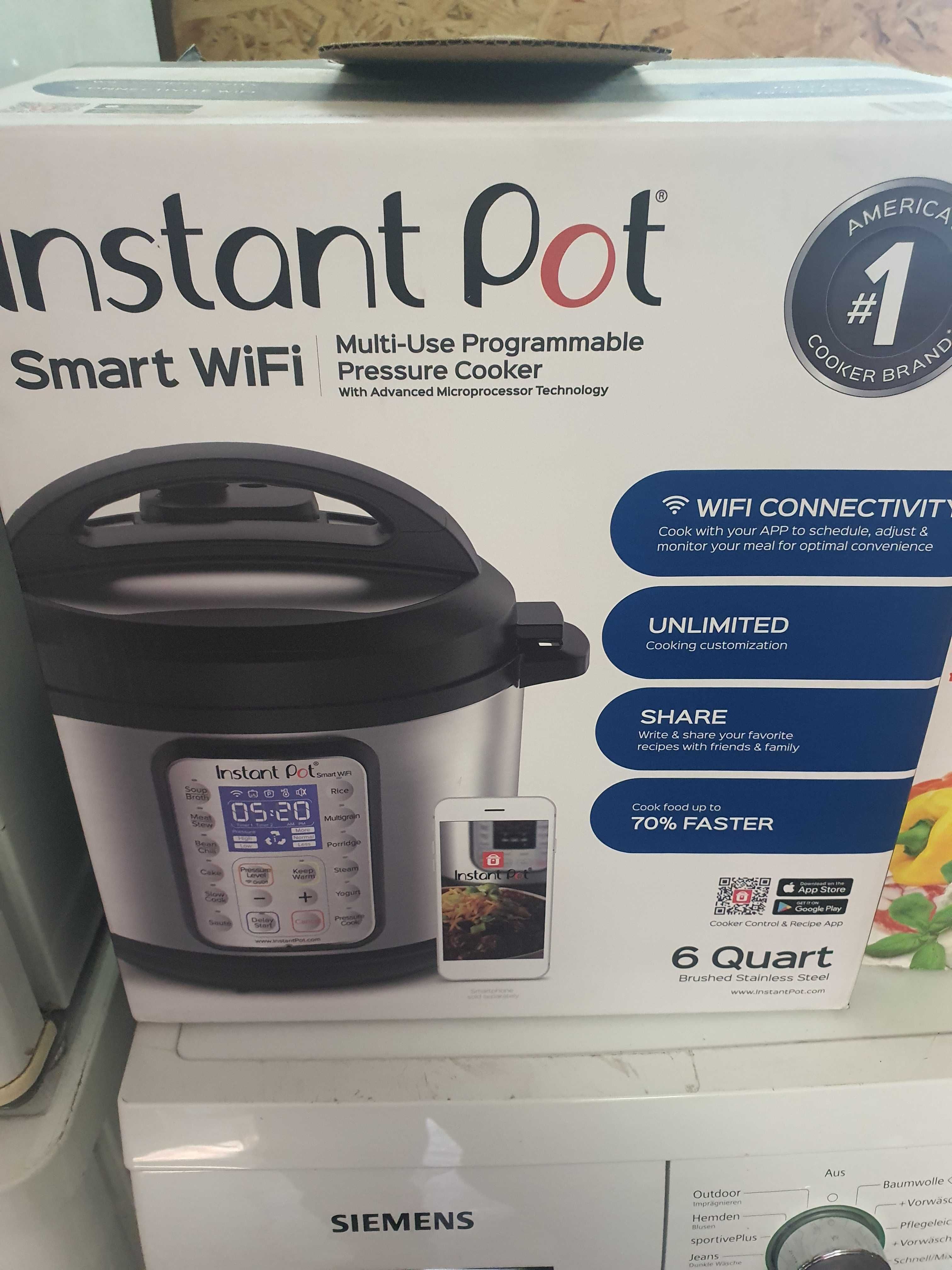 мультиварка
Instant Pot®
Smart WiFi™
6 Quart