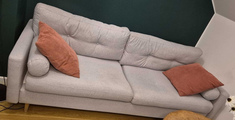 Sofa 3 osobowa szara rozkladana