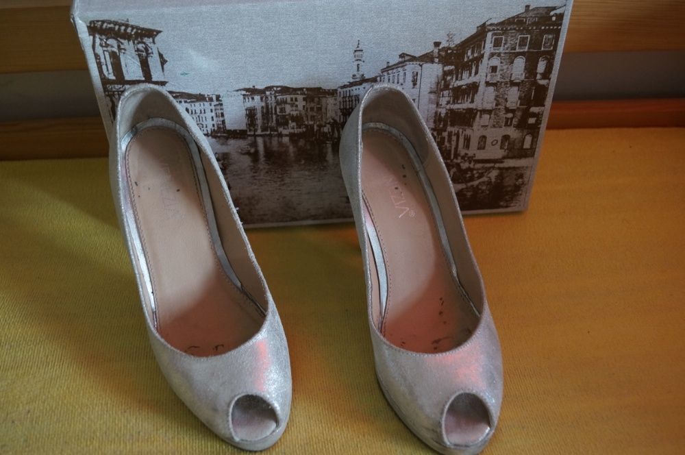 buty damskie ślubne r. 38 Venezia platforma