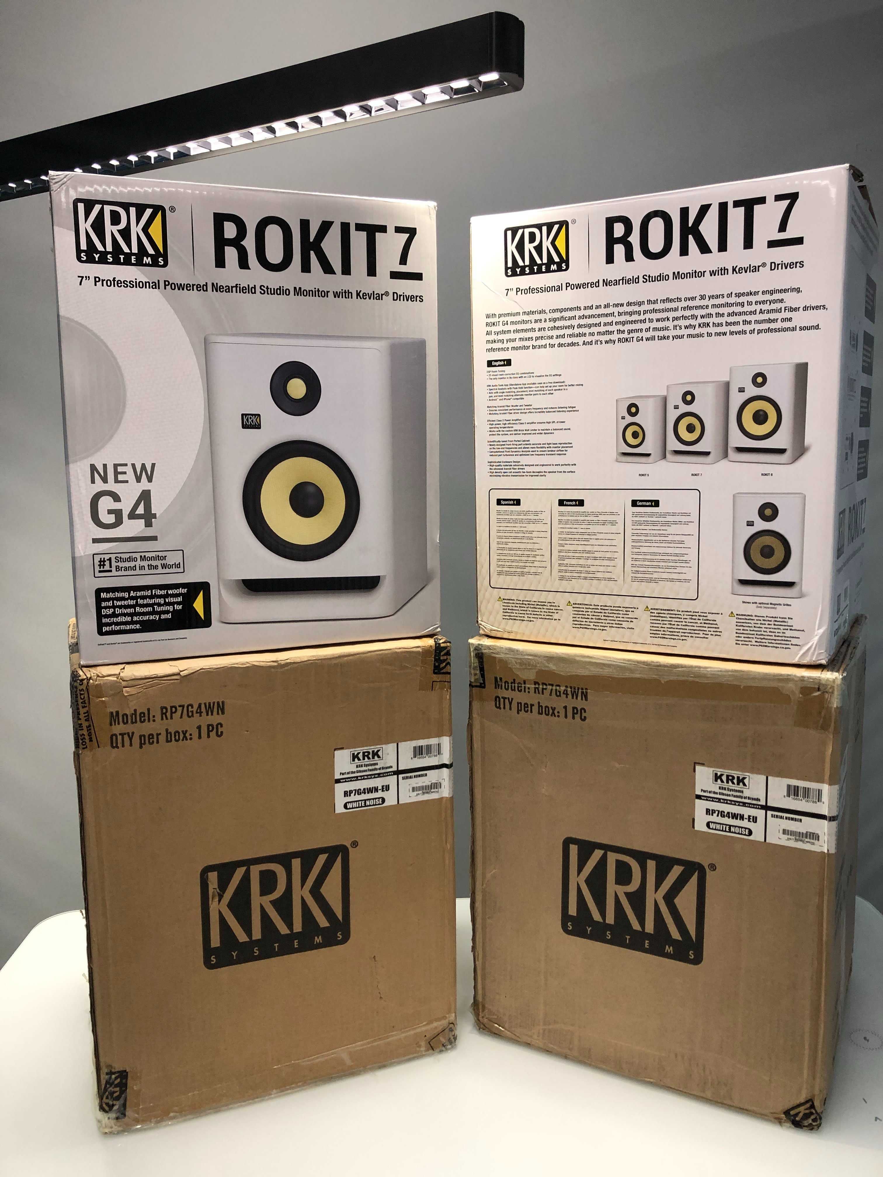 (ПАРА) Активний студійний монітор KRK ROKIT 7 RP7 G4 WN (White) Білий