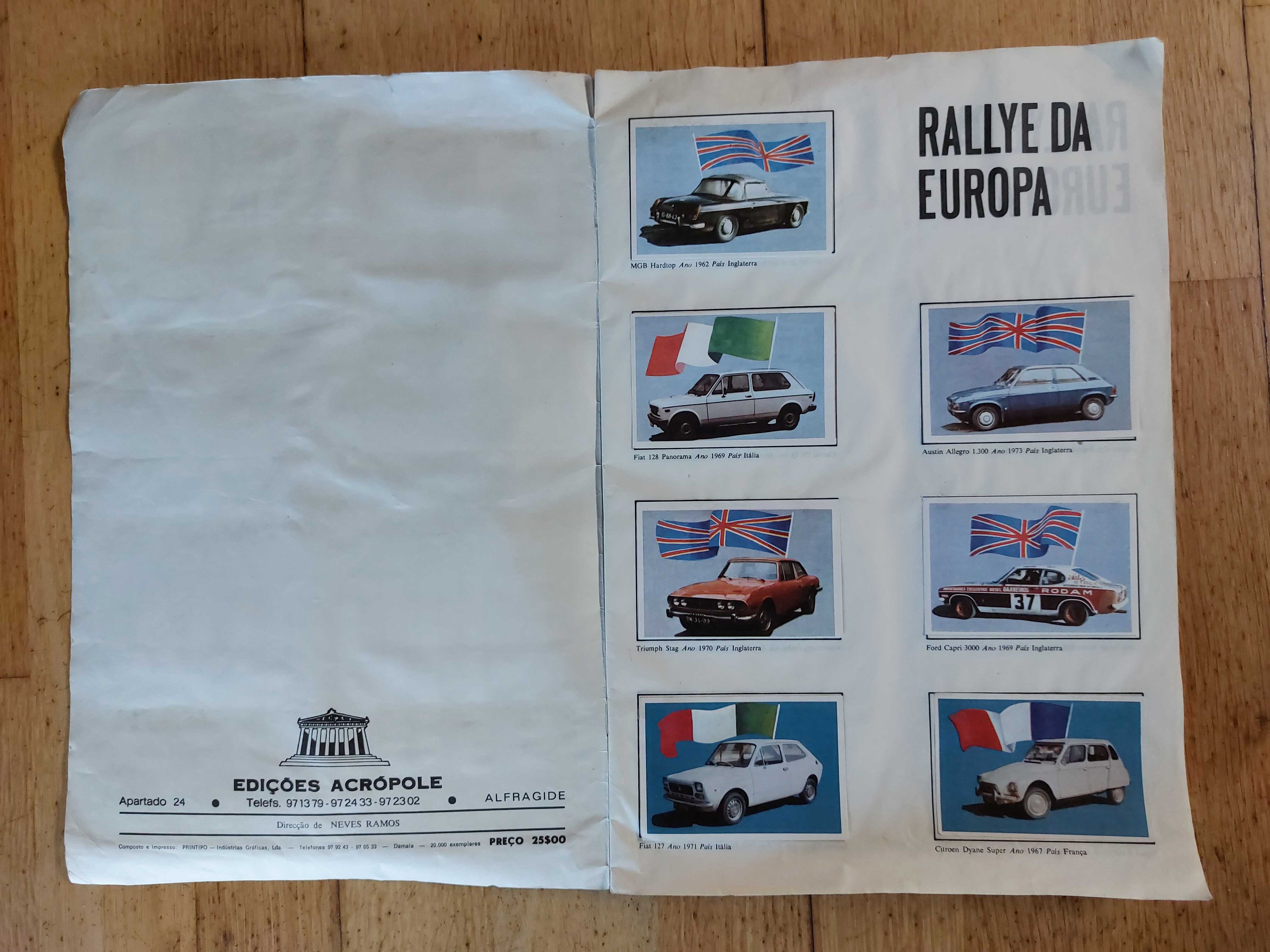 Colecção de cromos "Rallye da Europa" - Completa