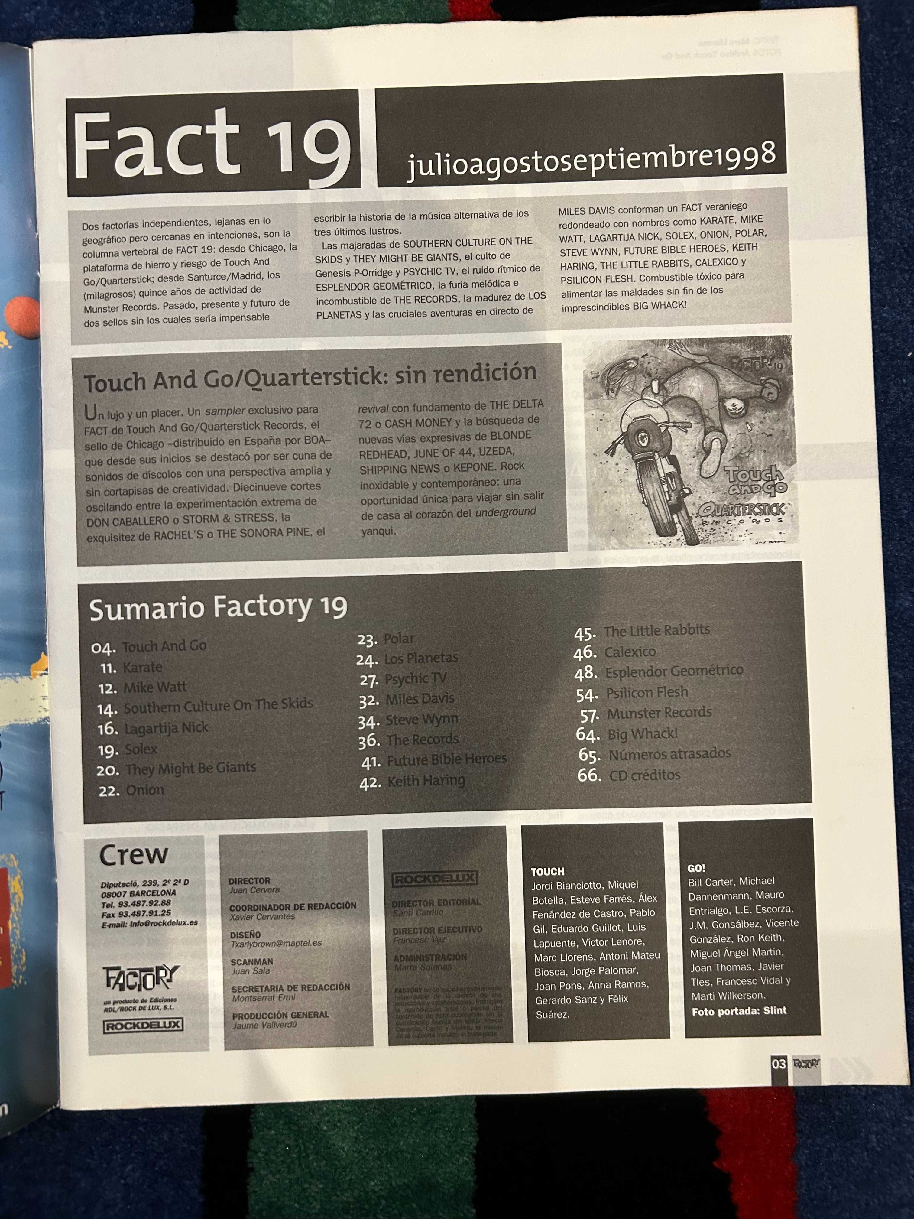 Revista Factory 19 - 1998