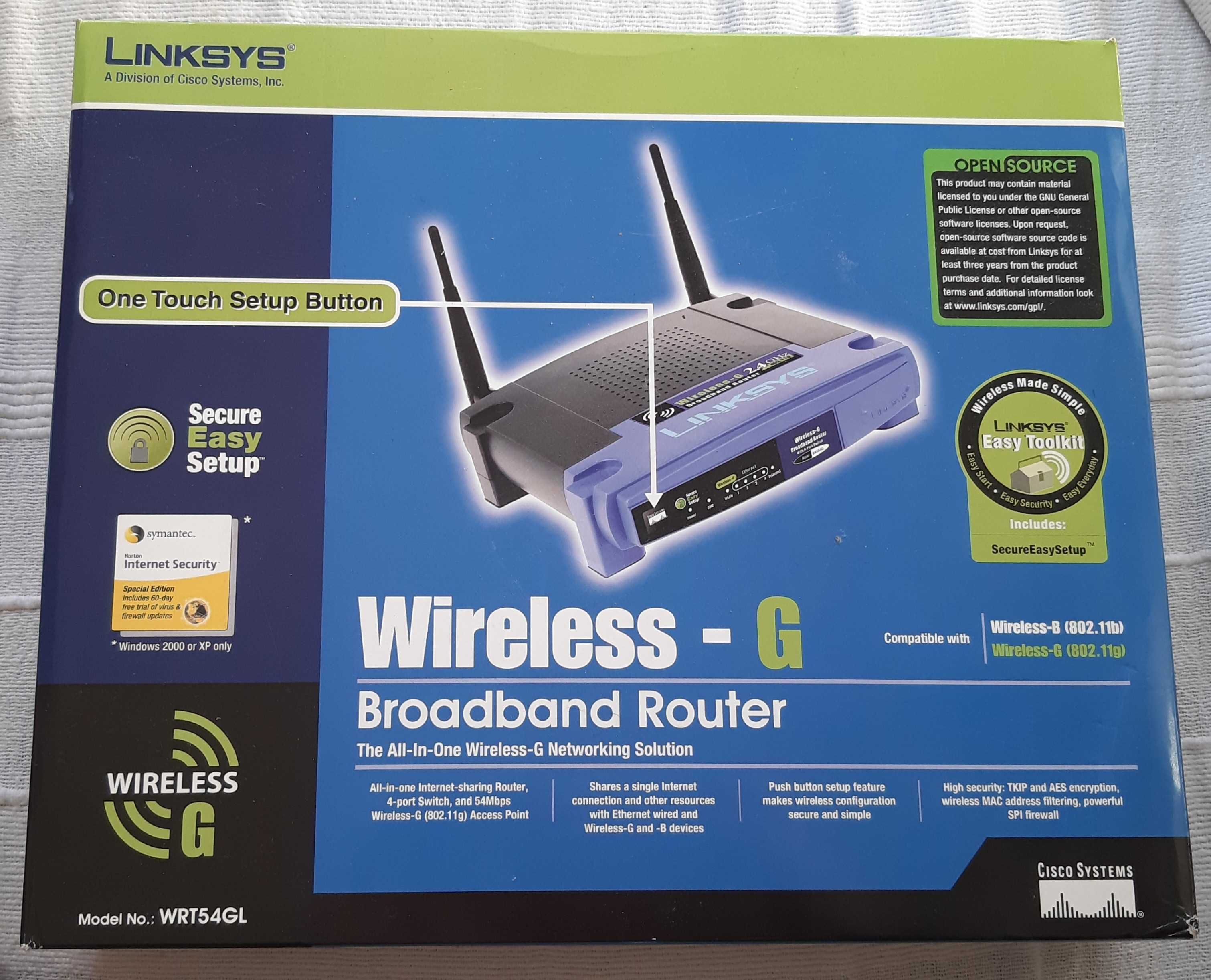Router LinkSys sem Fios WRT54GL 2.4 GHz
