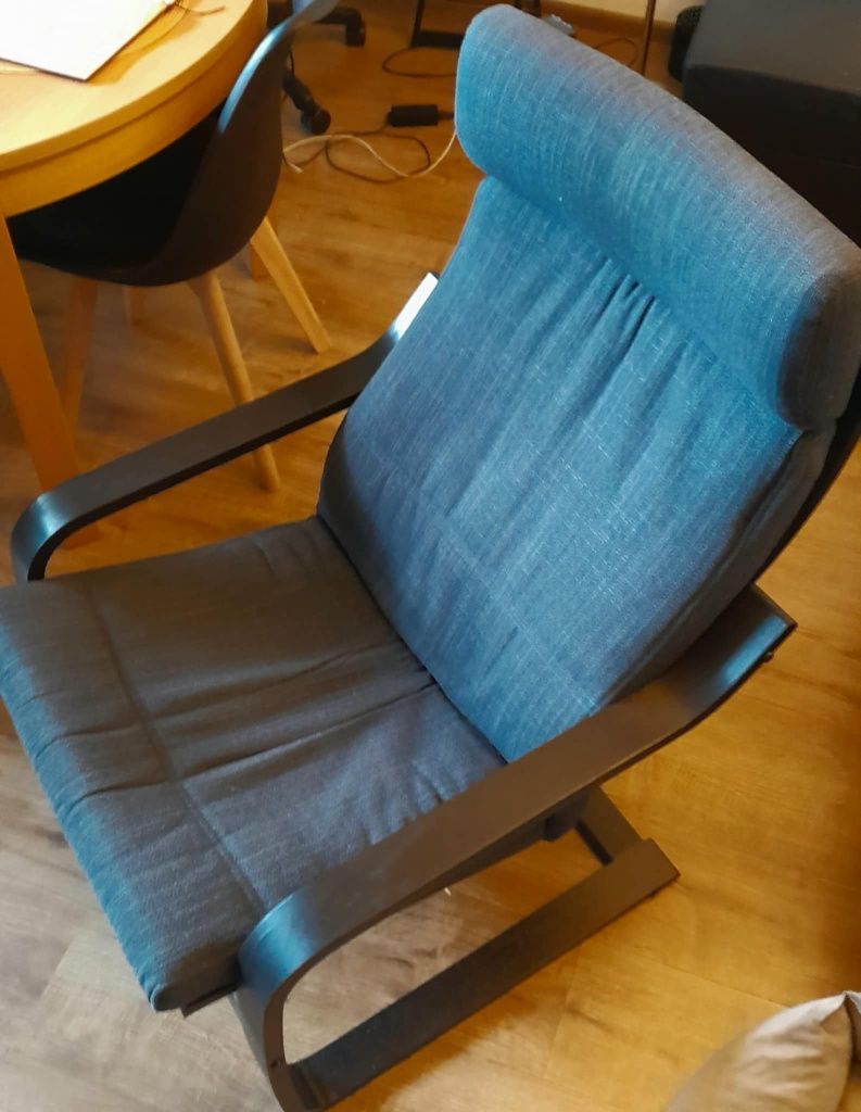 Fotel POÄNG brąz/ciemnoszary IKEA fotel