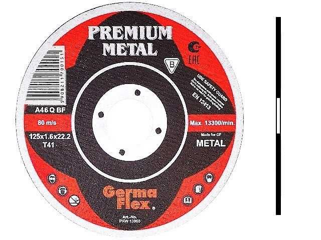 10x Tarcza tarcze do cięcia metalu stali 125x1.6 PREMIUM 125 x 1,6