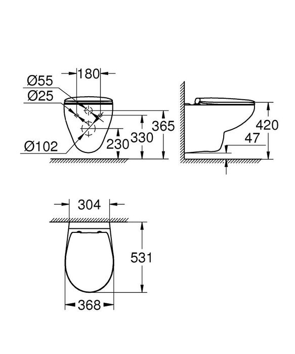 Miska Grohe bau ceramic nowa