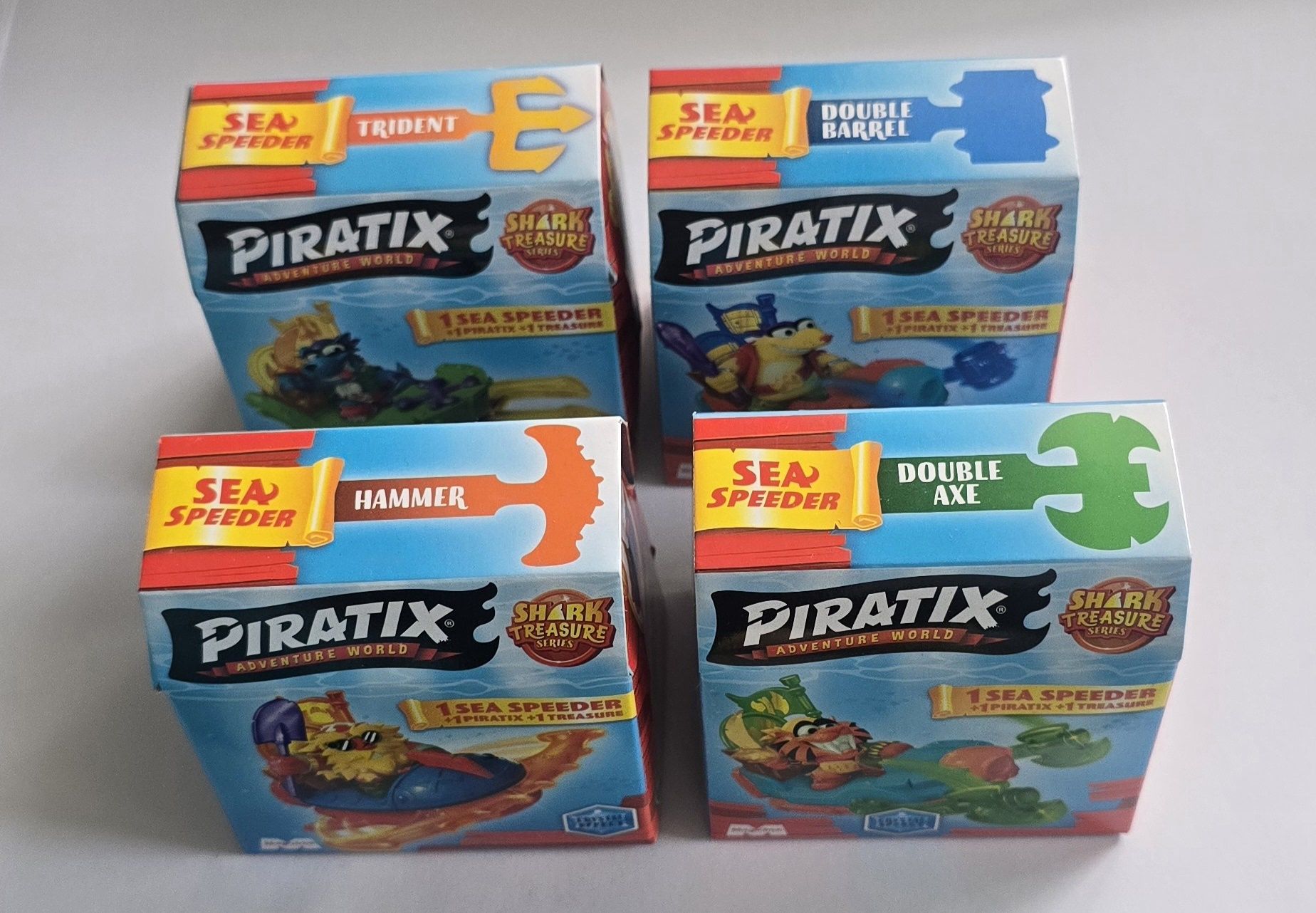 4x pojazdy piratix shark treasure