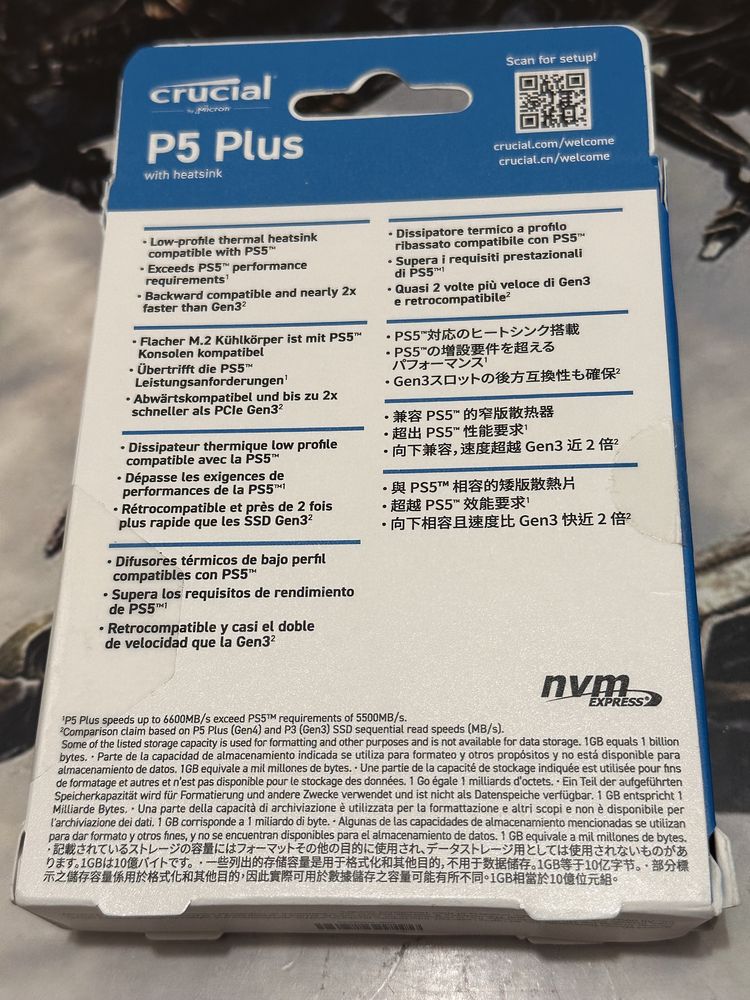 Crucial P5 Plus 2TB 6600mb/s PS5 sony pcie gen4 nvme m.2 ssd