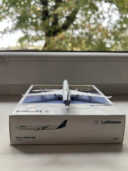 Herpa Model samolotu Lufthansa Airbus A340-600 skala 1:500