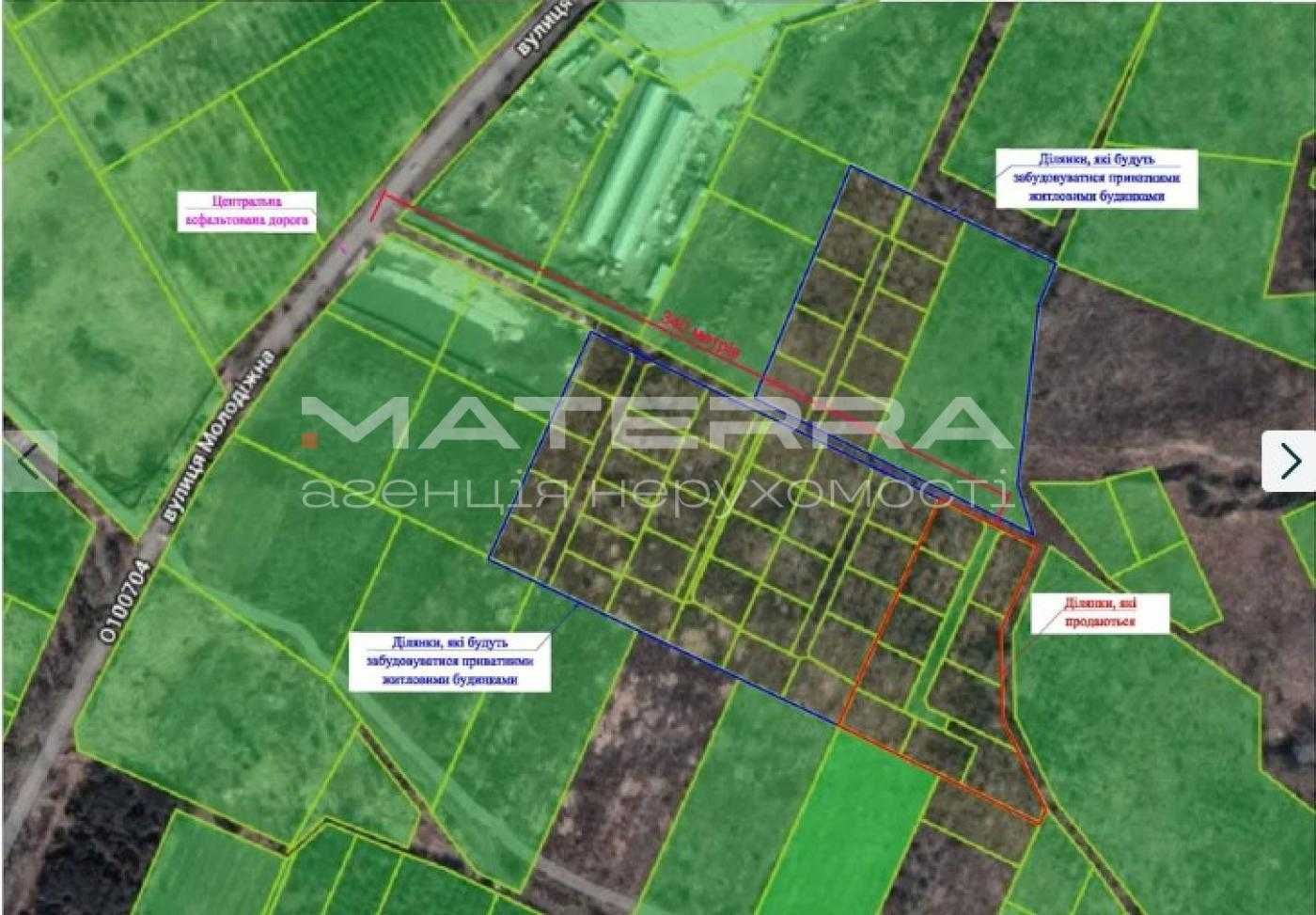 Іванковичі продаж ділянки 6.7 соток кутова 5кВт