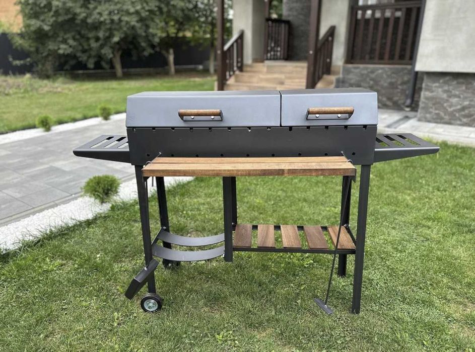 УВАГА / Мангал з металу 5 мм з решіткою для гриля ПОСИЛЕНИЙ