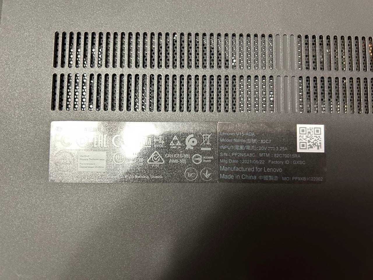 Ноутбук Lenovo V15-ADA/AMD Ryzen 3 3250U/RAM 12 ГБ /