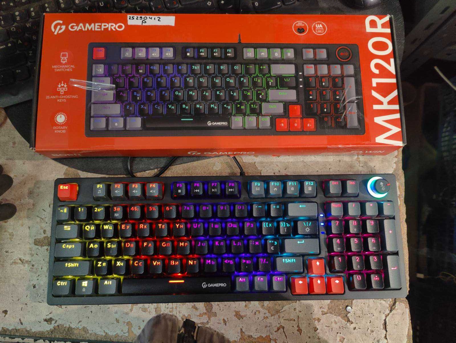 Клавиатура механическая проводная GamePro MK120R Red USB Black