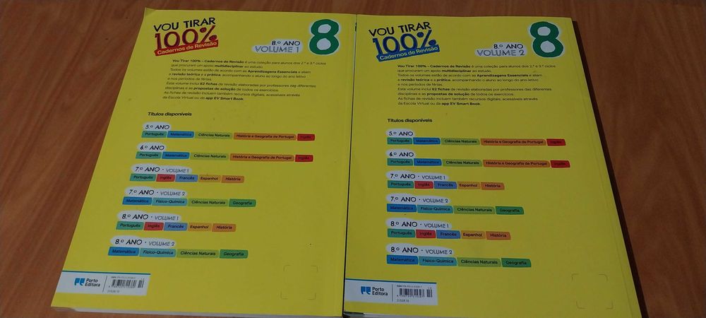 Livros de apoio escolar -  Vou tirar 100% - 8º ano e 7º ano