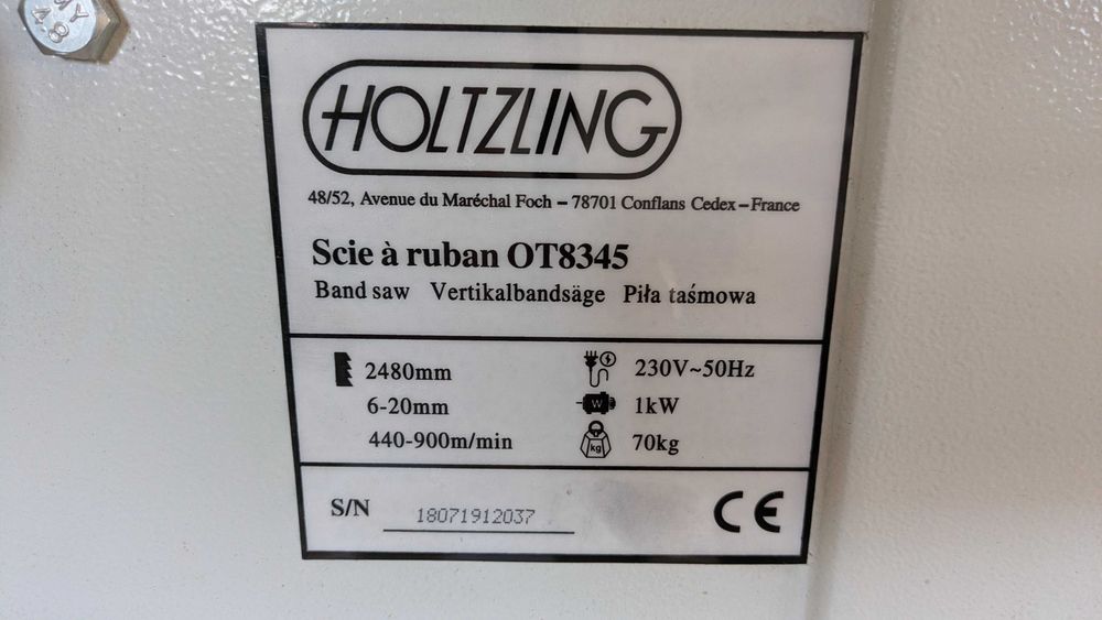 Serra de fita HOLTZLING - Modelo OT8345