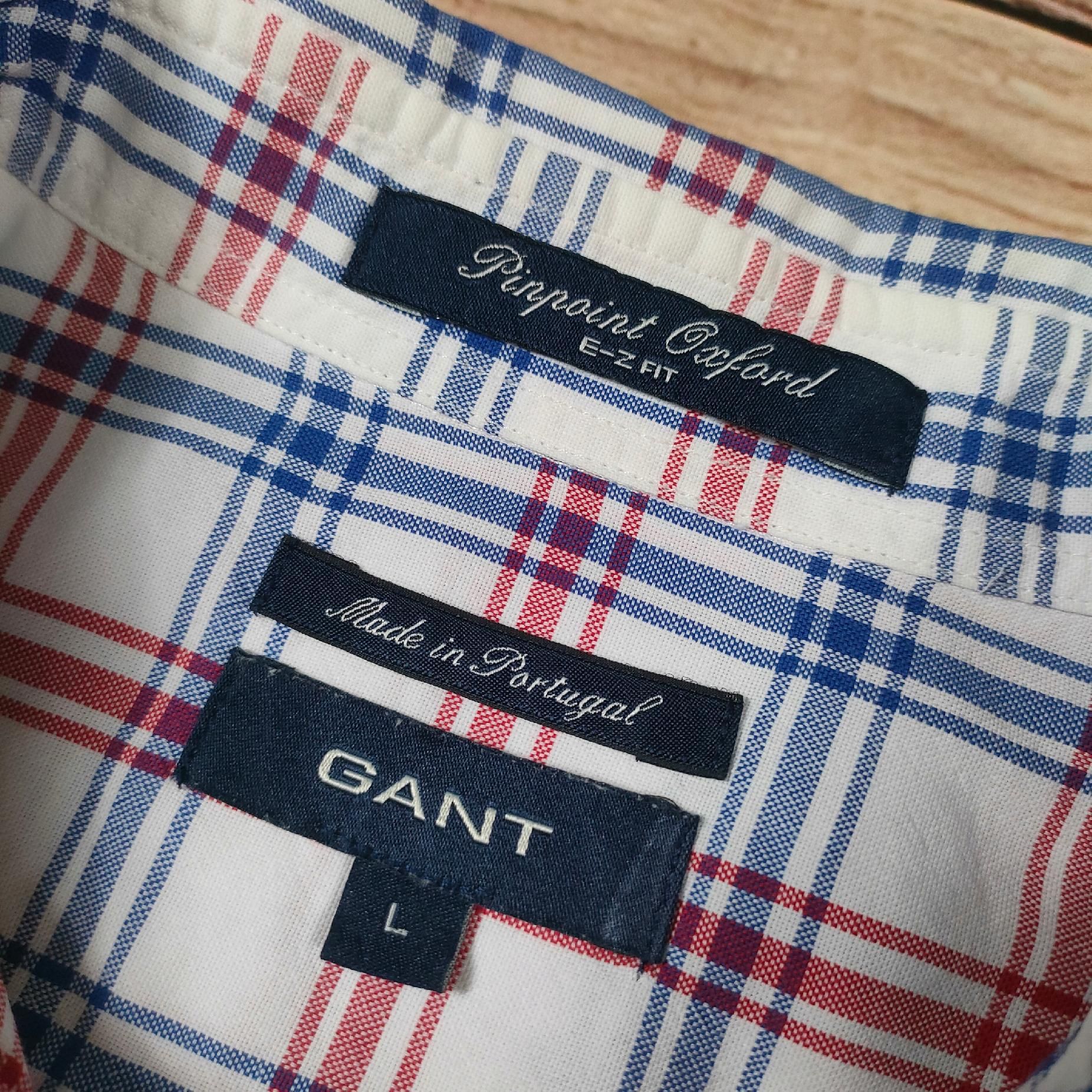 GANT Pinpoint Oxford Koszula Kratka Męska Logo r.L