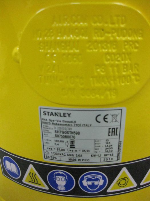 Kompresor Pionowy Stanley 24L 10 bar