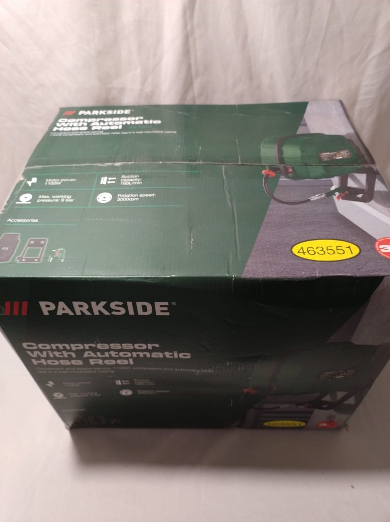 Kompresor wiszący z automatycznym wężem PKS 1100 W Parkside