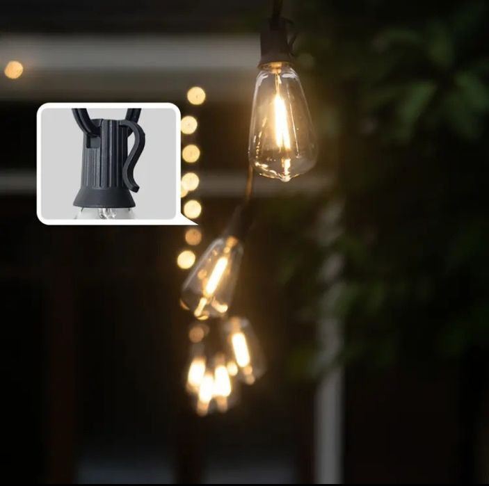 Вулична гірлянда з лампочками Едісона