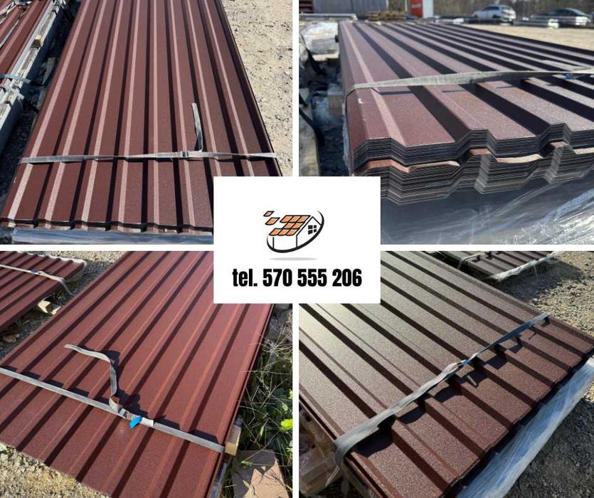 Blacha trapezowa T18 8017 mat brązowa blacha trapezowa na dach