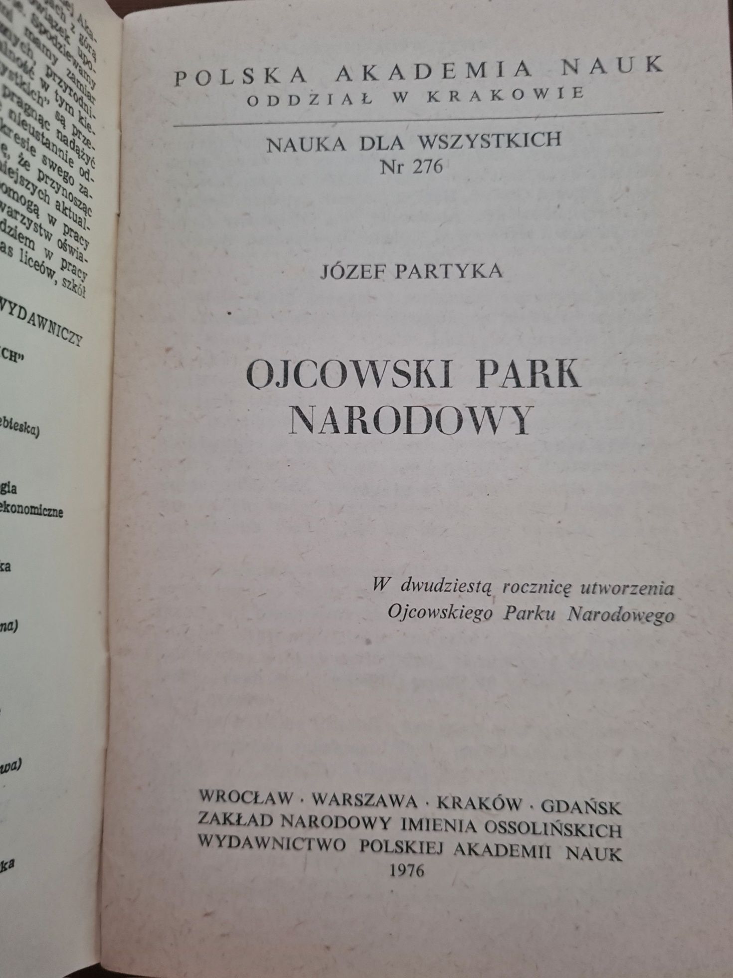 Ojcowski Park Narodowy - Józef Partyka