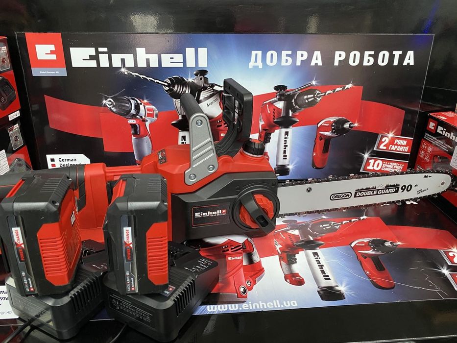 Пила цепная бесщеточная Einhell GE-LC 36/35 Li-Solo + 2 набора 4,0 Ah