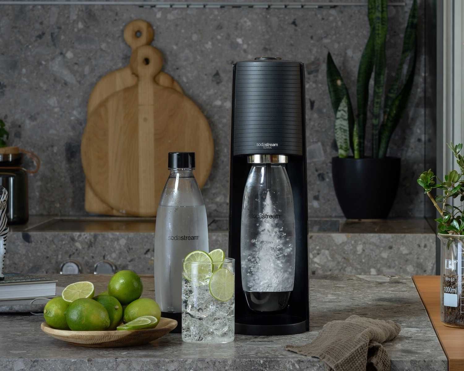 Saturator Wody Gazowanej SodaStream Terra Czarny + ZESTAW Startowy