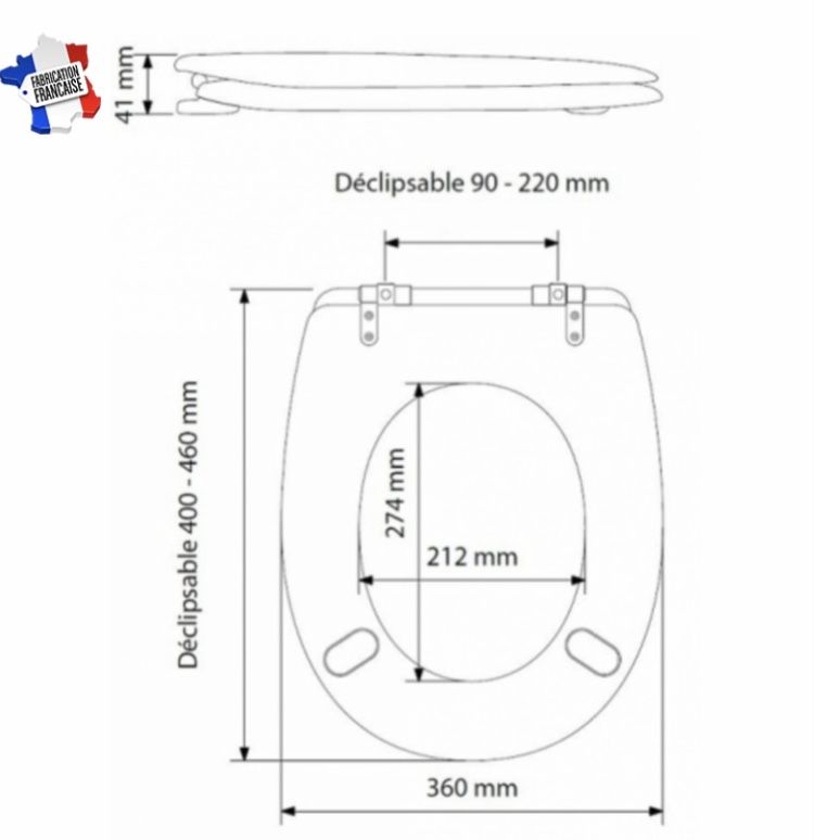 Deska sedesowa Ariane Olfa - czarny mat