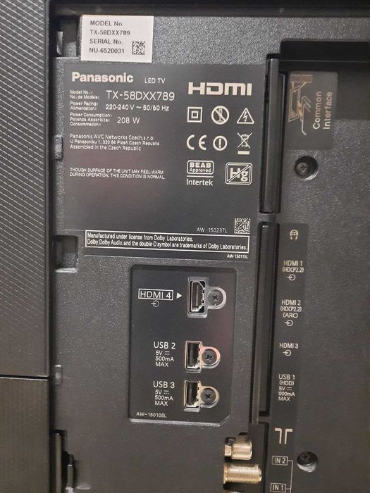 58" 4К UHD Смарт Український PANASONIC 58DXX789 Німеччини