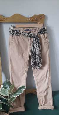 Tommy Hilfiger bawełniane beżowe spodnie S/M