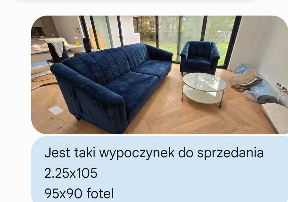 Kanapa rozkładana do spania + fotel