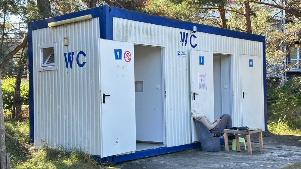 Toaleta przenośna, kontener sanitarny, WC, DAMSKA/MĘSKA/NIEPEŁ-OKAZJA!