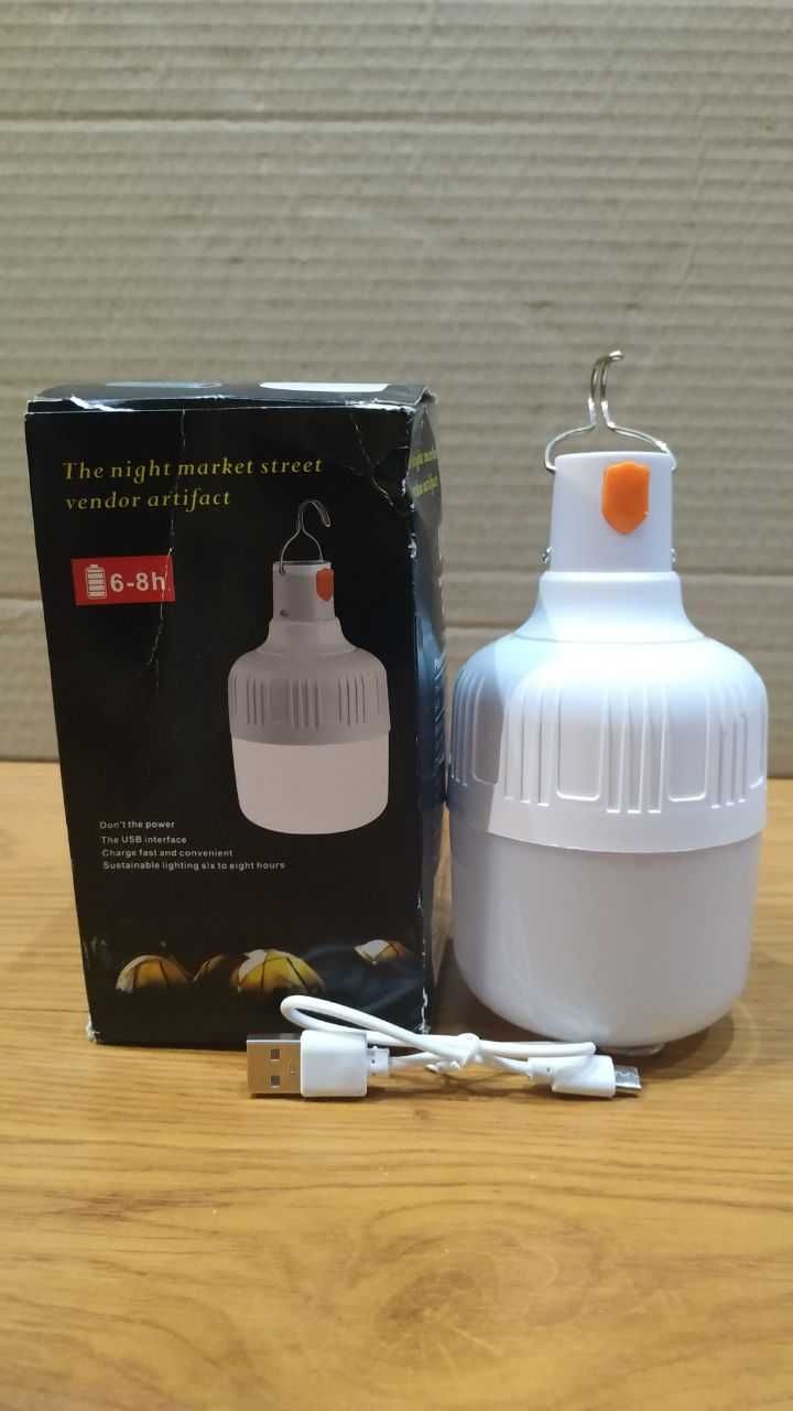 Аккумуляторная подвесная LED лампа-светильник 60W, аварийное освещение
