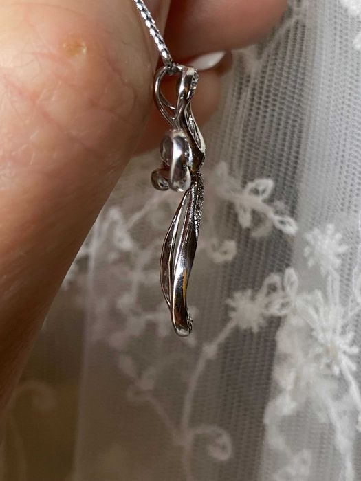 Підвіс хрестик з діамантами