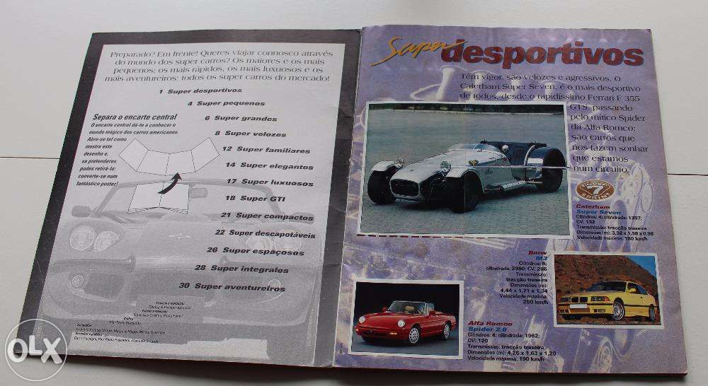 Caderneta "Super Auto" da Panini. Completa.