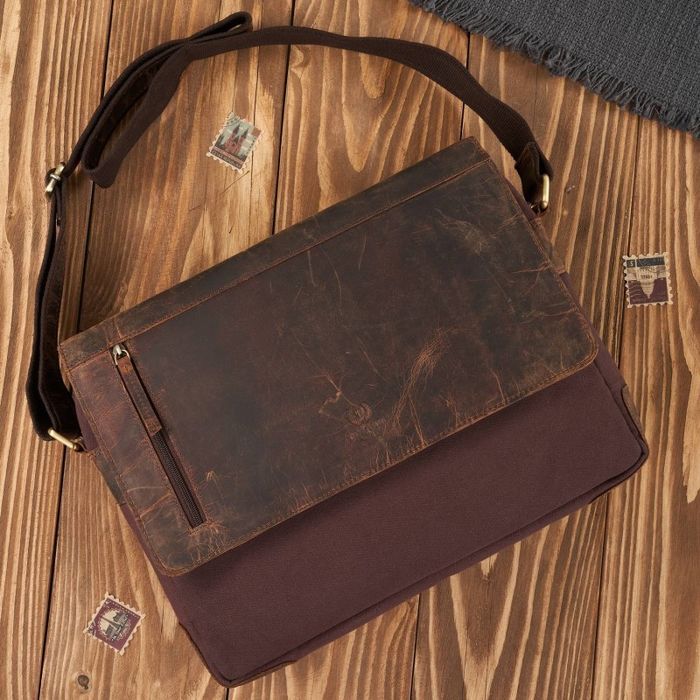 Brązowa torba studencka męska na ramię Paolo Peruzzi T-20-BR