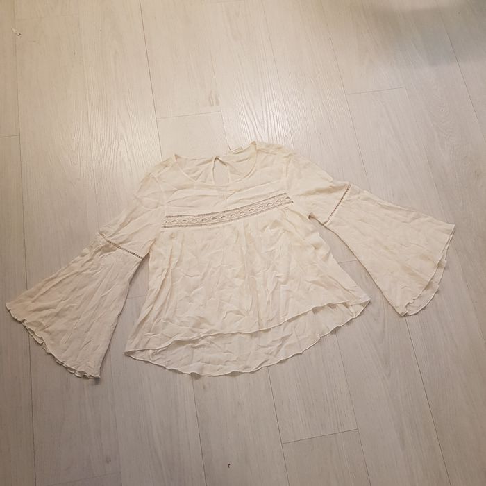 Bluzka hippie boho H&M beżowa nowa