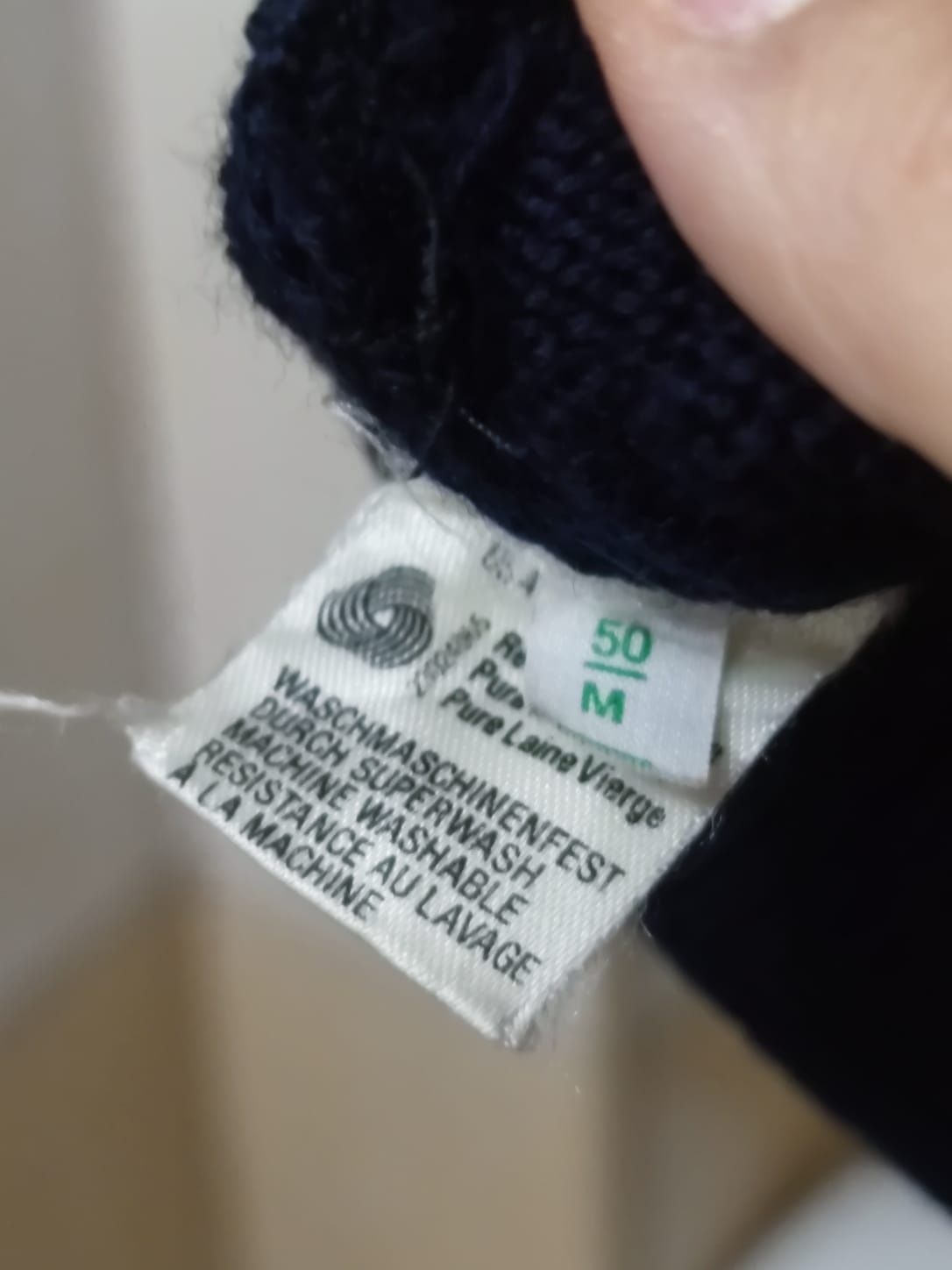 Sweter klasyczny Maerz XL kardigan ozdobny męski niebieski granatowy c