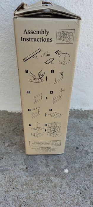 Garrafeira de madeira para montar - capacidade: 12 garrafas