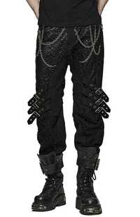 Spodnie PUNK RAVE goth metal klamry łańcuchy killstar