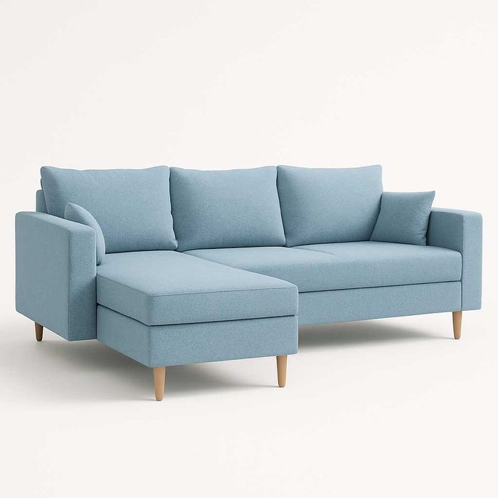 Narożnik Do Salonu IVO Kanapa Sofa Rozkładana 2 Pojemniki Na Pościel