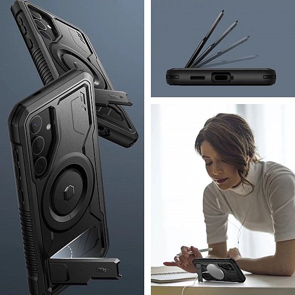 Etui Tech-Protect Kevlar MagSafe+ na Samsung Galaxy S24 - czarne