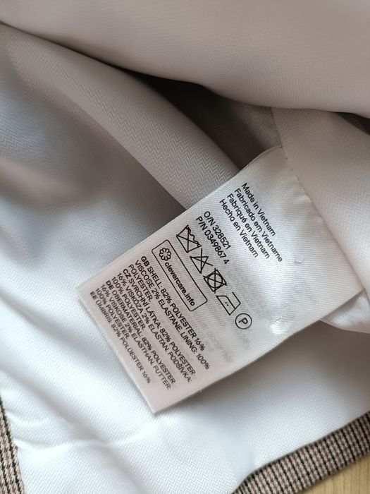 H&M marynarka damska brązowo czarna krata rozm 42 XL